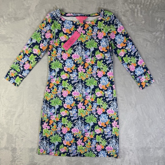 Lilly Pulitzer Dresses & Skirts - Disney X Lilly Pulitzer Dress XS Mickey & Minnie Mouse Long Sleeve Tropical